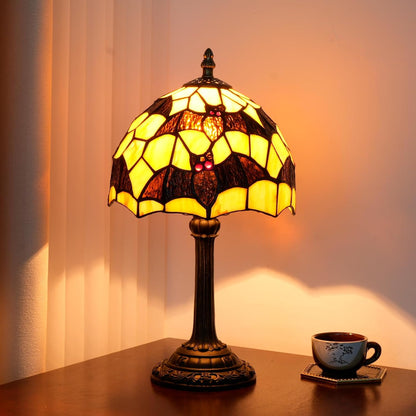 🎄Vintage Gothic Stained Glass Table Lamp | Halloween Pumpkin, Bat & Cat Accent Lamp for Warm Cozy Home Ambience