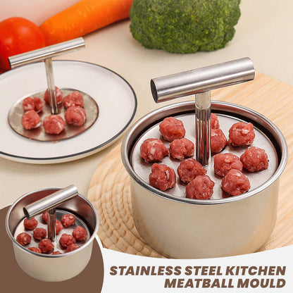 ✈️Last Day 50% OFF✨🔥 30% OFF | Stainless Steel Meatball Maker – Shape 6 or 12 at Once